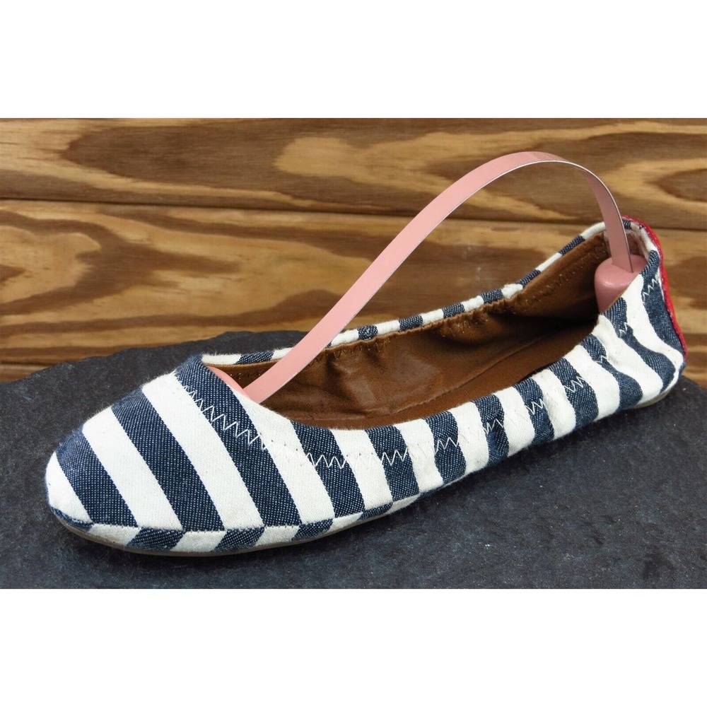 Lucky Brand Women Sz 6 B Blue Ballet Fabric Shoes Erin 2